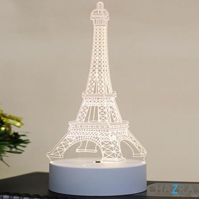 LED 아크릴 무드등 에펠탑 3D 인테리어 감성 조명 (58278)