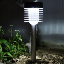 컴스 태양광 실버 LED 야외 조명 정원등 ER251 (57879)
